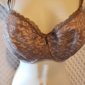Soma Enticing Lift Mocha Floral Underwire Balconette Bra Size 40D NWT